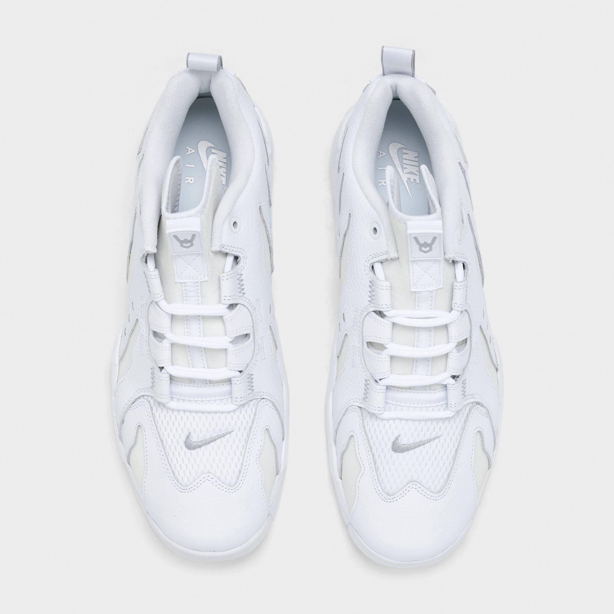 Men's Nithtke Air DT Max '96 Low Casual Shoes - White/Metallic Silver/White/Light Smoke Grey - Top view