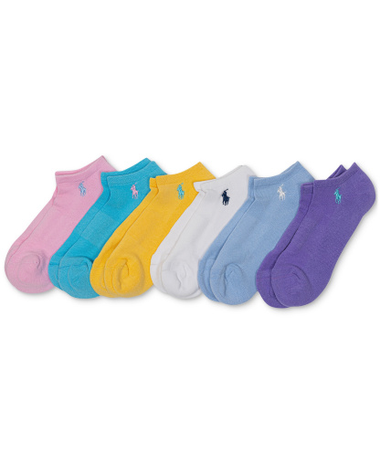 Polo Ralph Lauren Women's 6-Pk. Cushion Low-Cut Socks - Pastel Assortment
