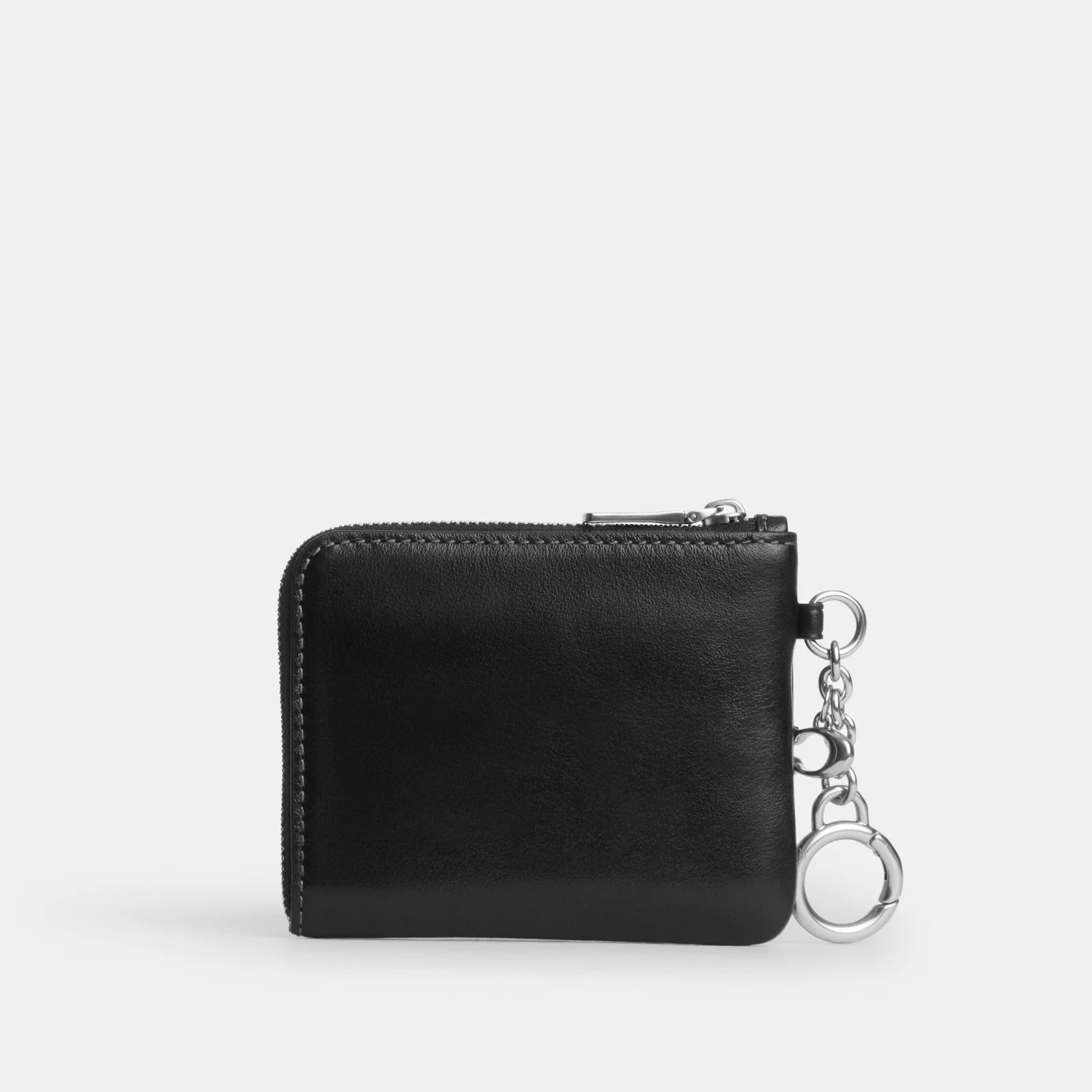Small Corner Zip Wallet - Silver/Black - view 3
