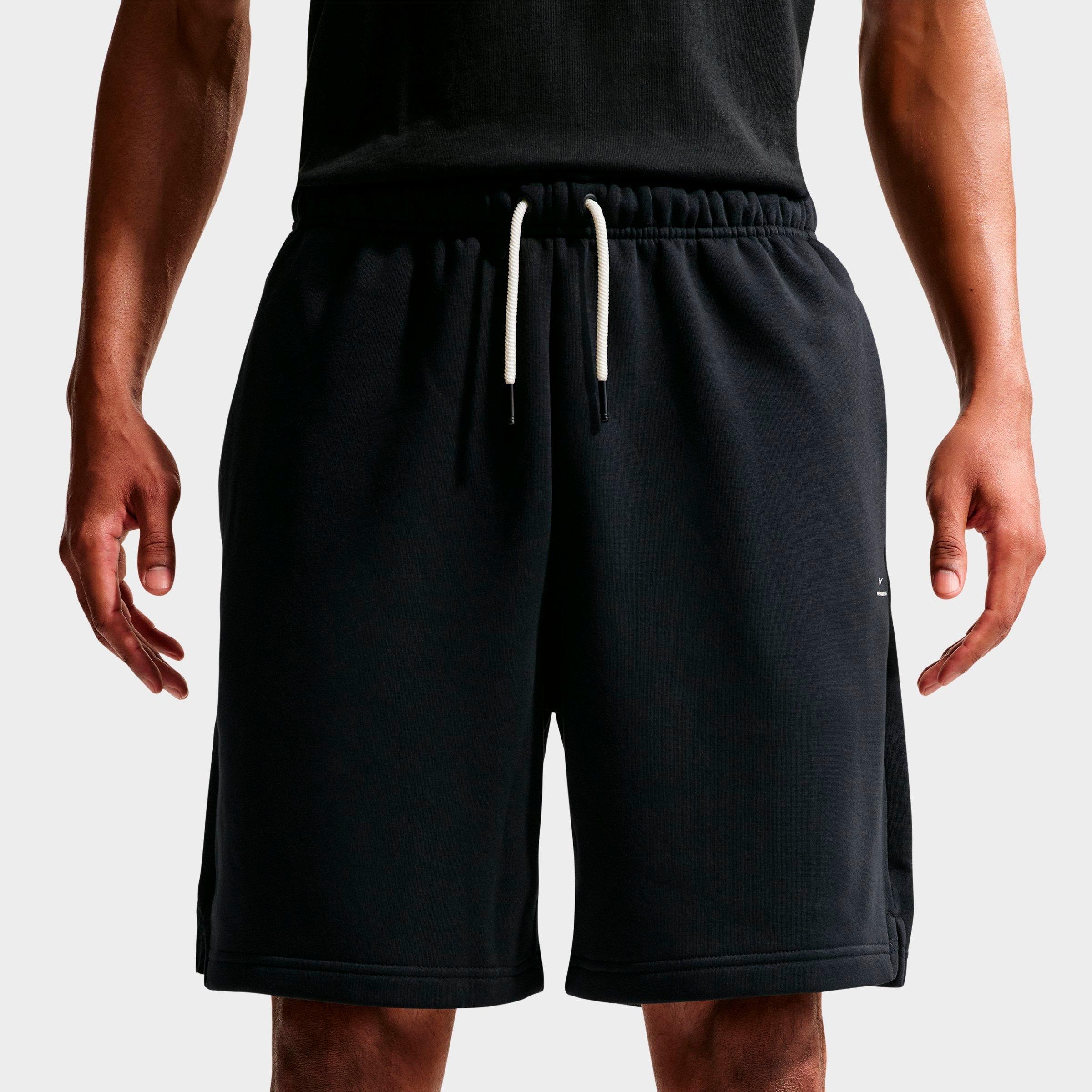 Men's Nithtke Standard Issue Therma-FIT 8" Brushed Fleece Basketball Shorts - Black/Pale Ivory