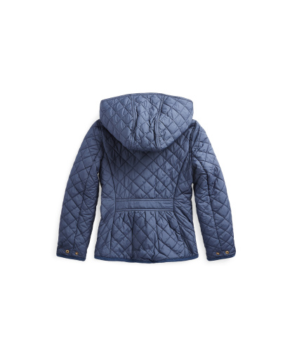 Polo Ralph Lauren Big Girls Quilted Barn Jacket - Newport Navy