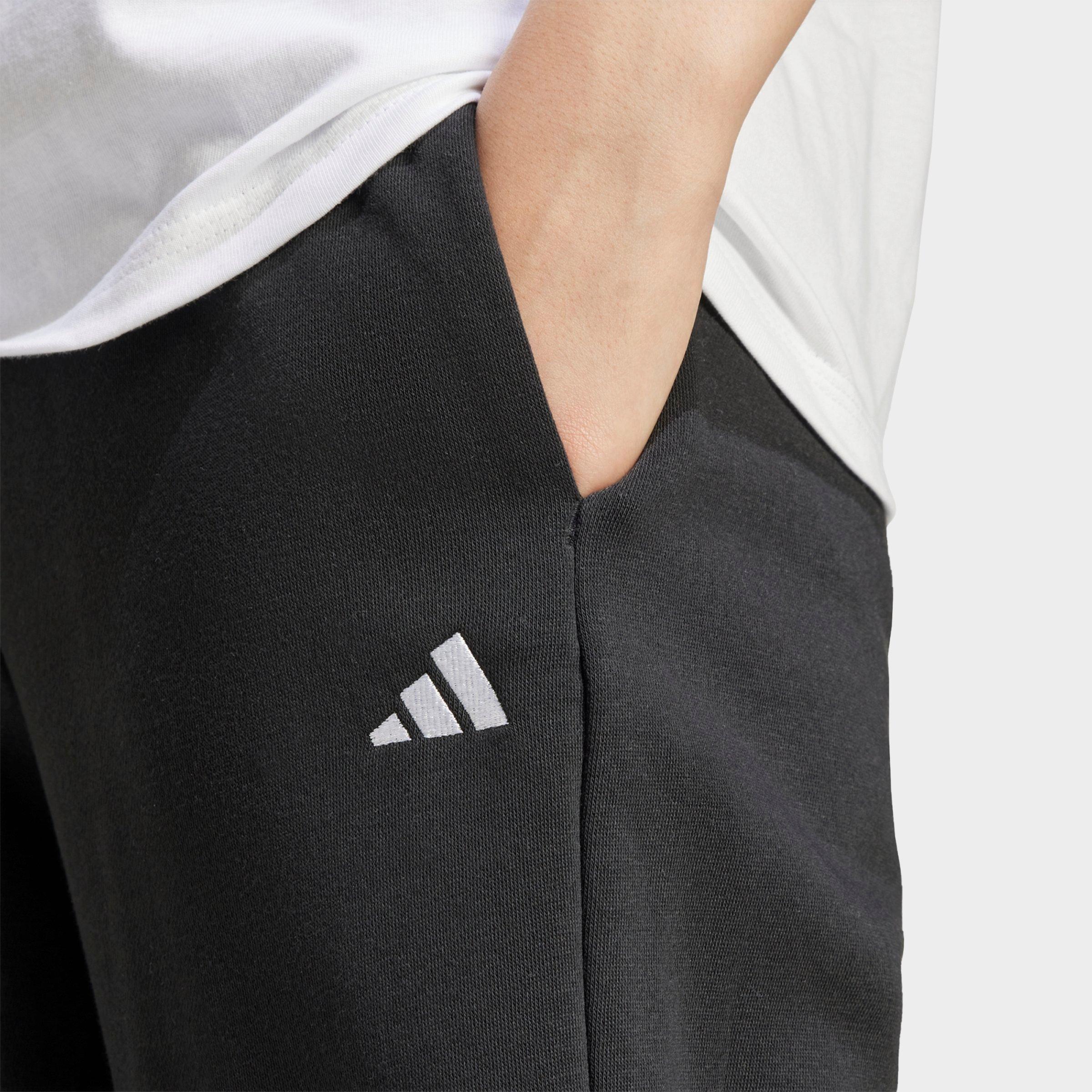 Women's adidas Sportswear Essentials Small Logo Feel Cozy Open-Hem Pants - Black/White