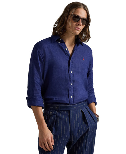 Polo Ralph Lauren Men's Classic-Fit Linen Shirt - New Classic Navy