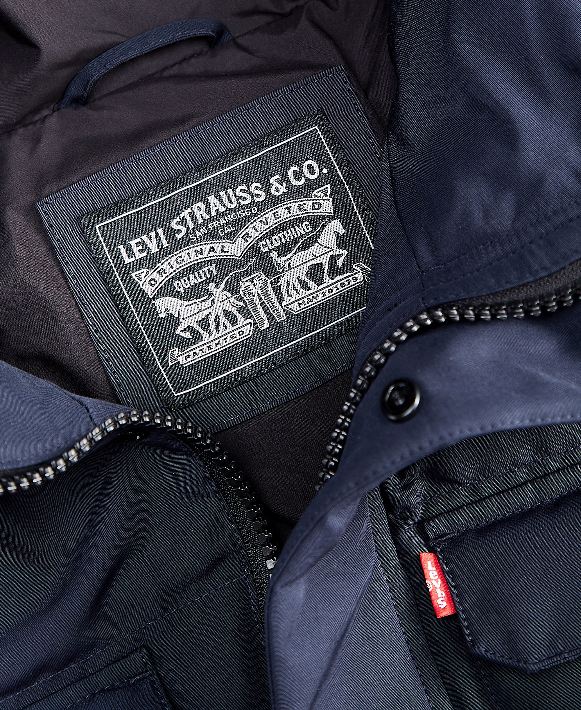 Levi's Men's Quilted Hooded Puffer Jacket - Midnight Navy