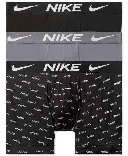 Nike Men's DRI-FIT Essential Micro Boxer Briefs, 3-Pack - Nike Logo Print