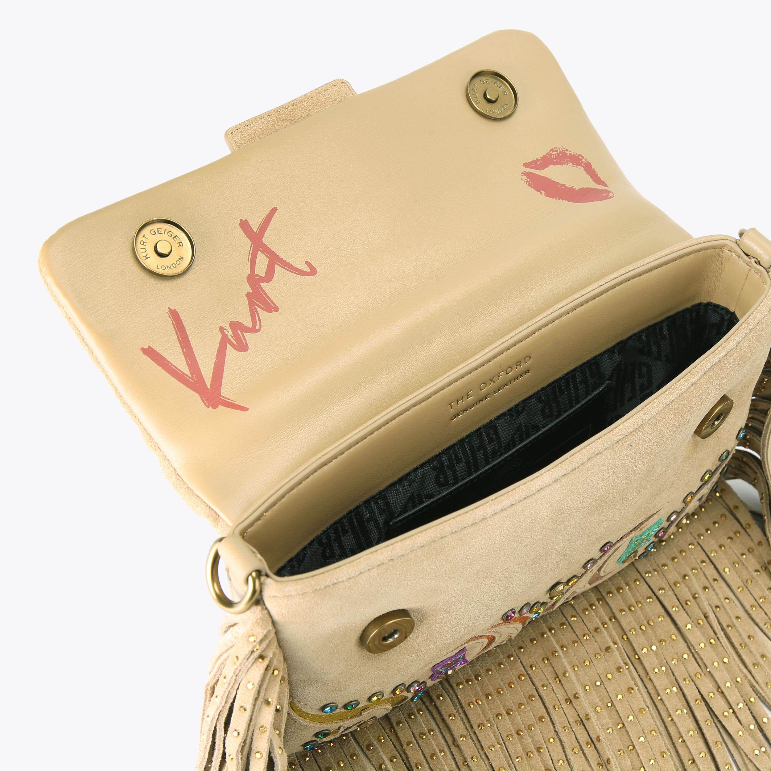 Kurt Geiger London Oxford Fringe Shoulder Bag - Tan - view 5