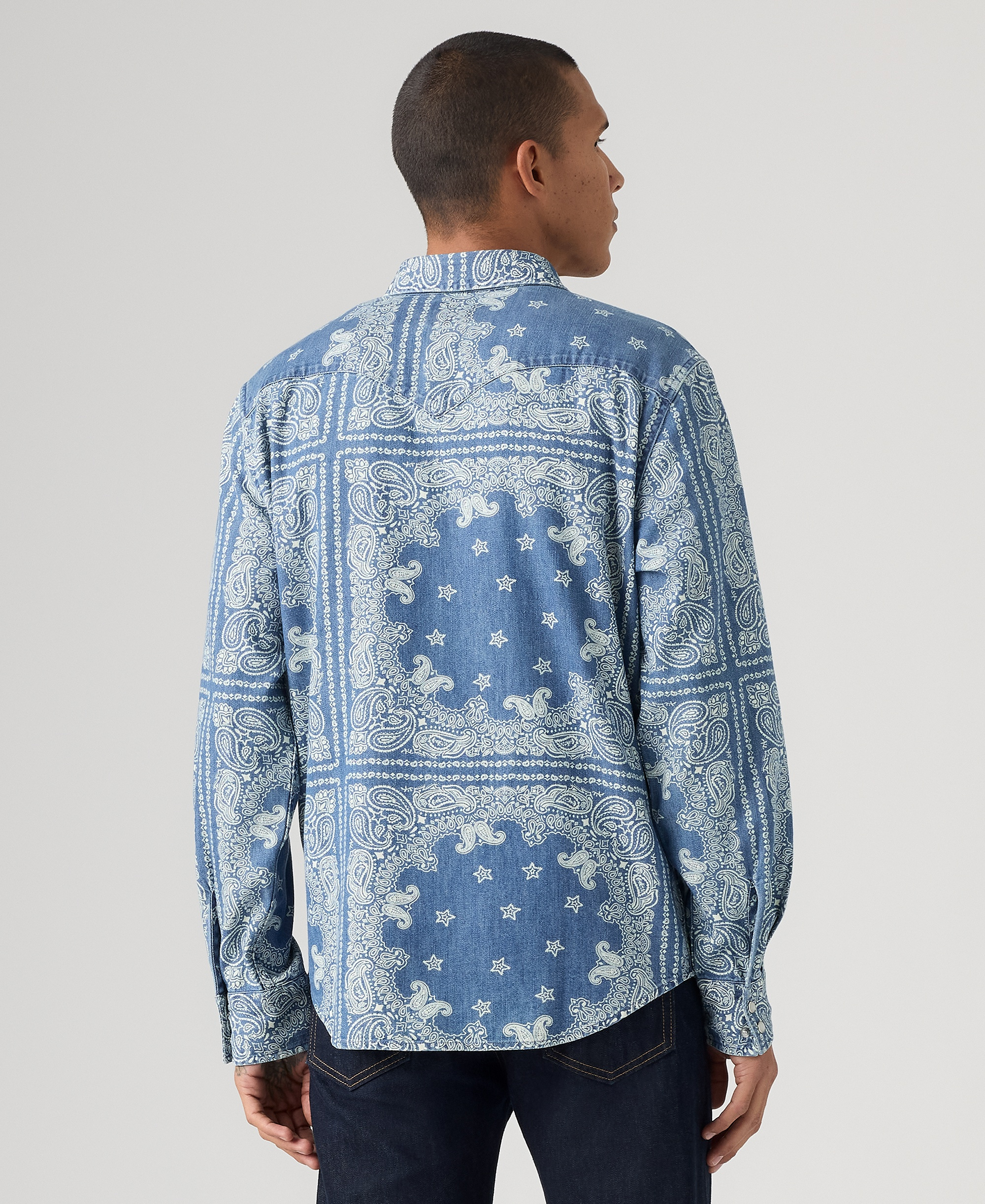 Levi's Men's Classic-Fit Western Shirt - Ensign Blue