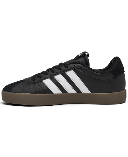 adidas Men's VL Court 3.0 Casual Sneakers from Finish Line - Black, White, Gum