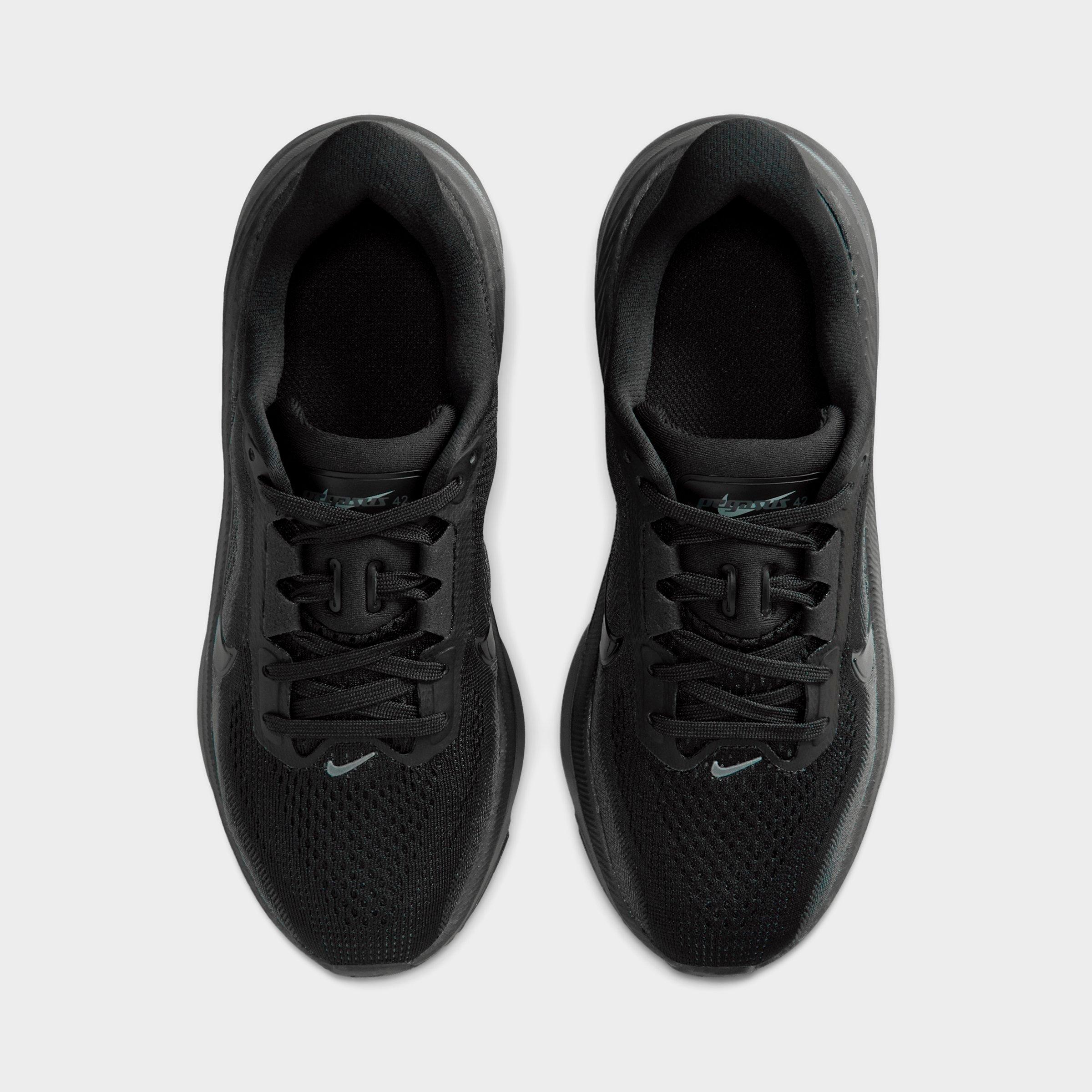 Big Kids' Nithtke Pegasus 42 Running Shoes - Black/Anthracite/Black - Top view