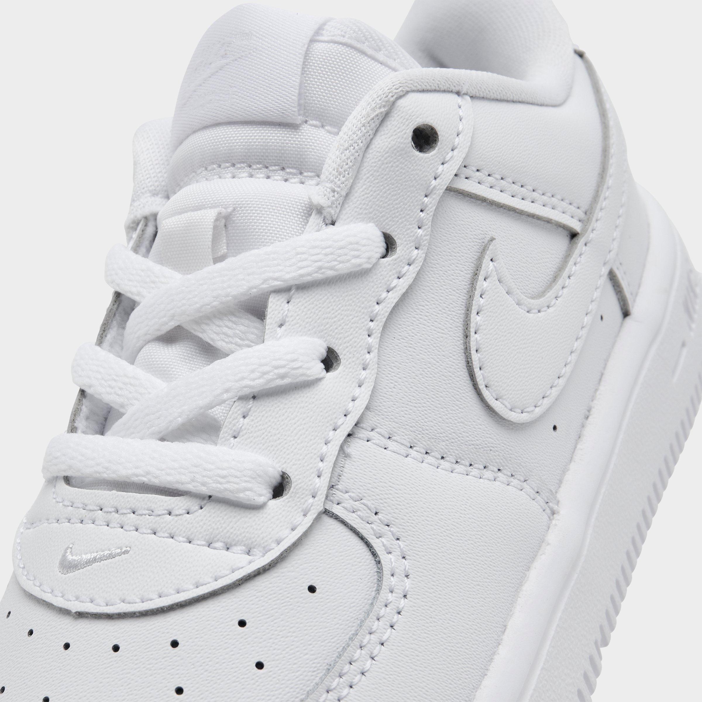 Infant and Kids' Toddler Nithtke Force 1 Low Casual Shoes - Part 1 - White/White/White - Detail shot