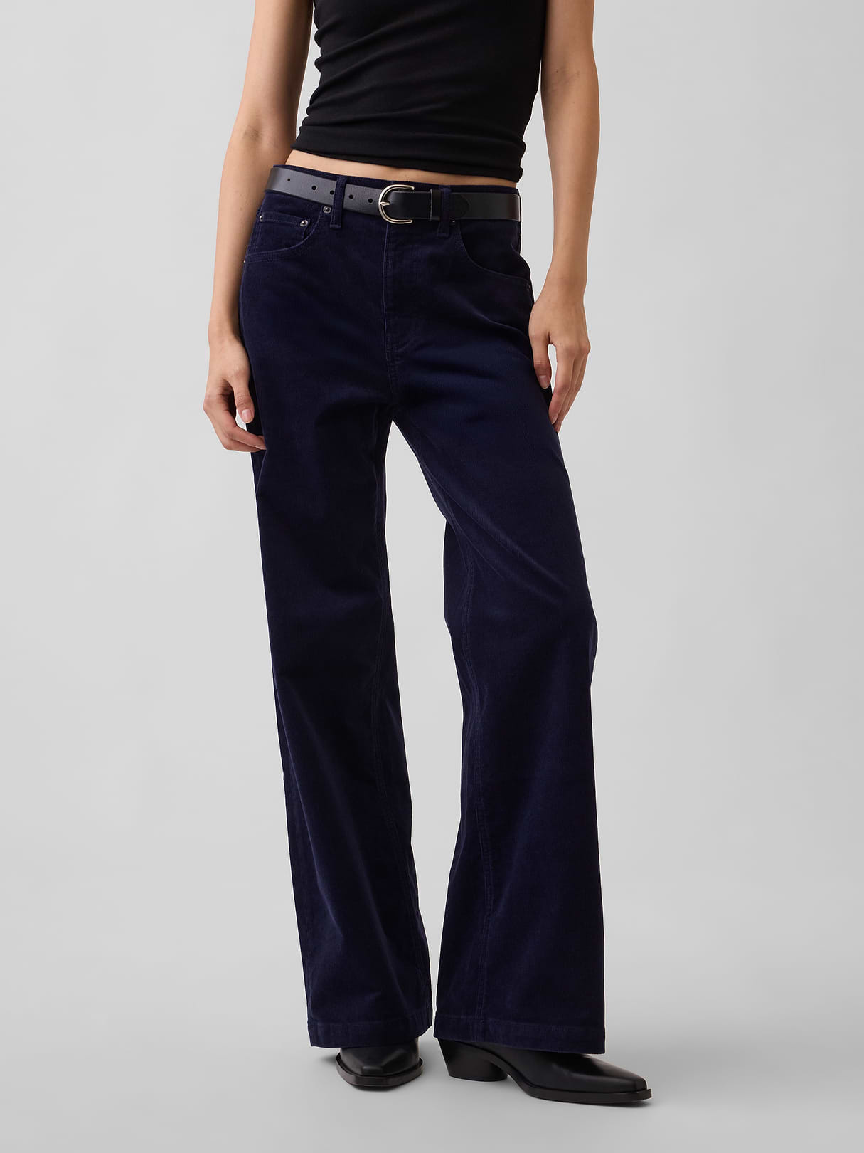 High Rise Stride Wide-Leg Jeans - Navy blue uniform