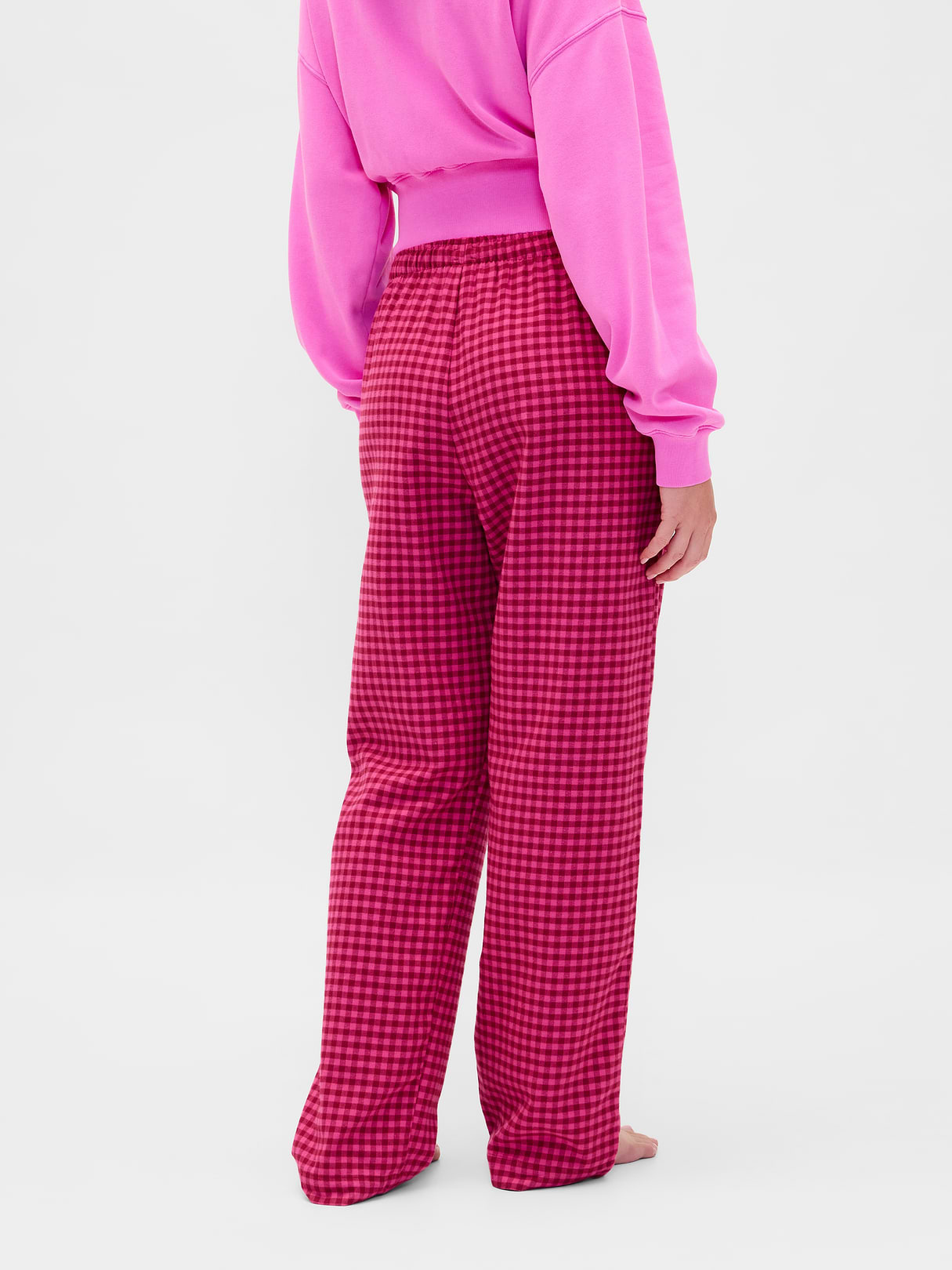 Adult Softest Flannel PJ Pants - Pink gingham