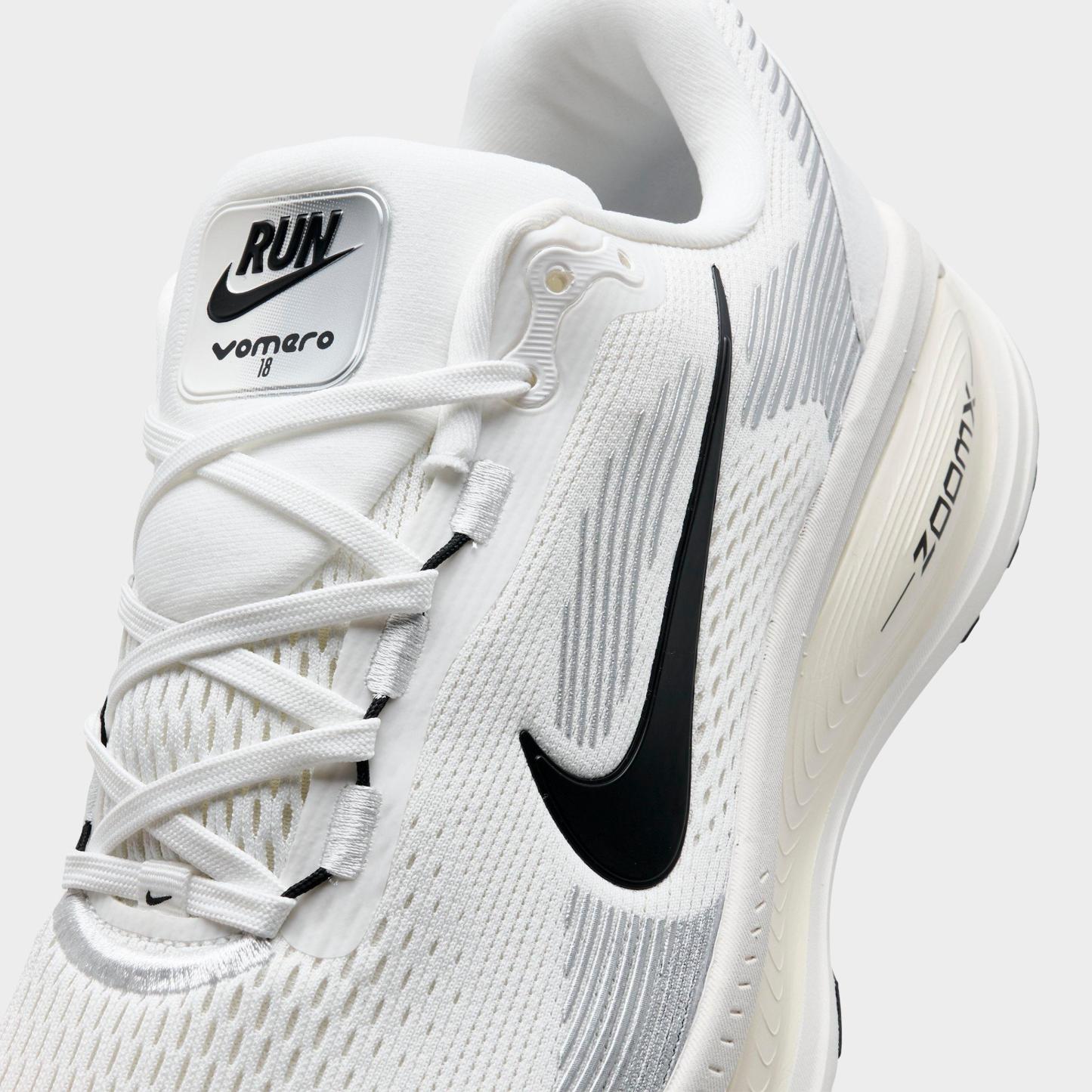 Men's Nithtke Vomero 18 Running Shoes - Part 1 - Summit White/Coconut Milk/Coconut Milk/Black - Detail shot