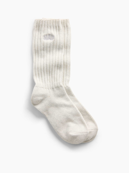 Nap Logo Slouchy Crew Socks - Grey