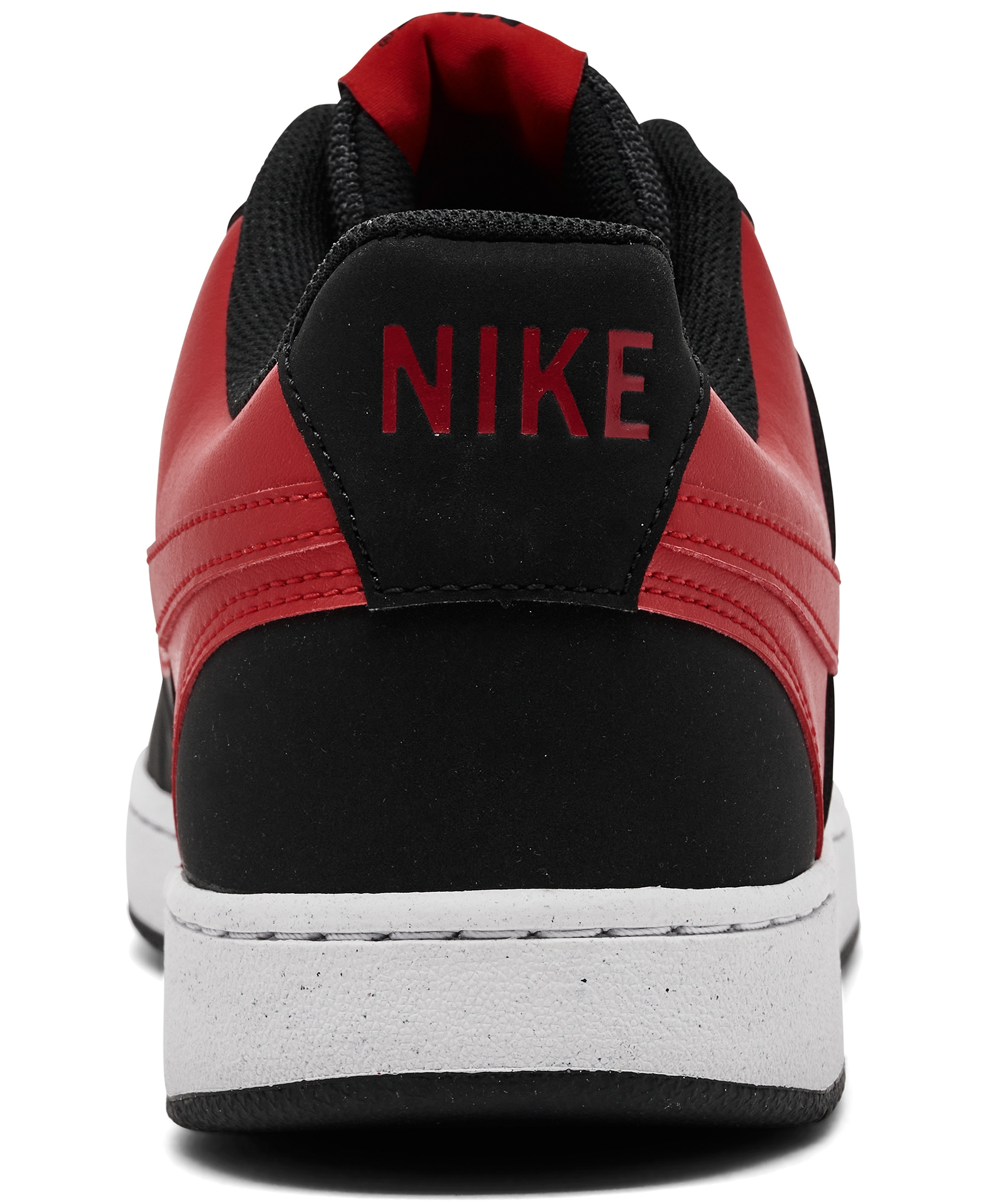 Nike Men's Court Vision Low Casual Sneakers from Finish Line - Black, University Red