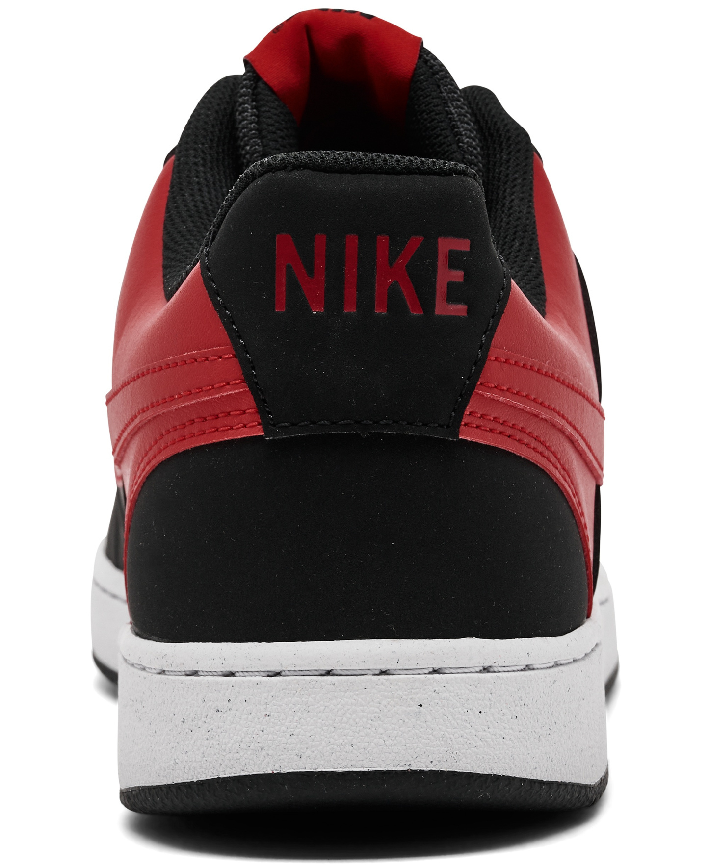 Nike Men's Court Vision Low Casual Sneakers from Finish Line - Black, University Red