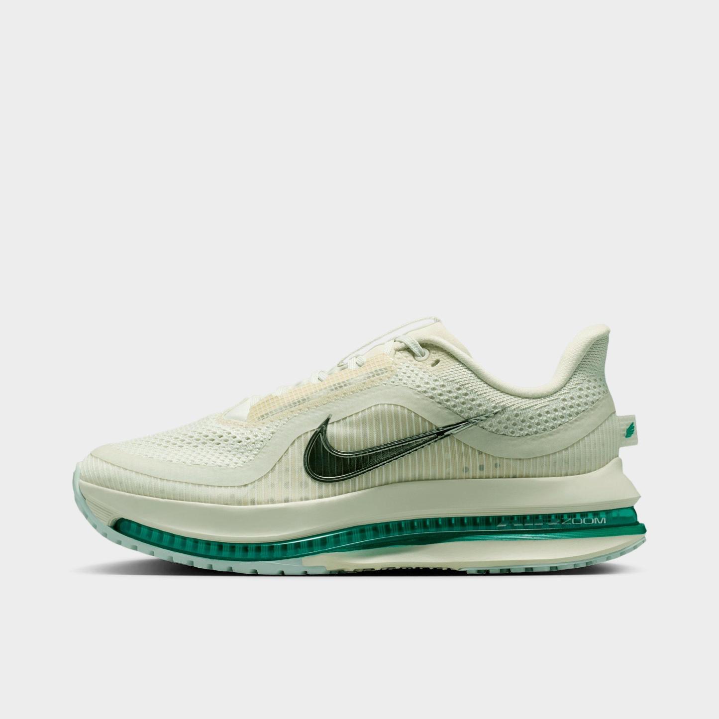 Women's Nithtke Pegasus Premium Running Shoes - Part 1 - Sea Glass/Malachite/Light Silver/Metallic Silver - Left shoe facing left. Outside of the shoe.