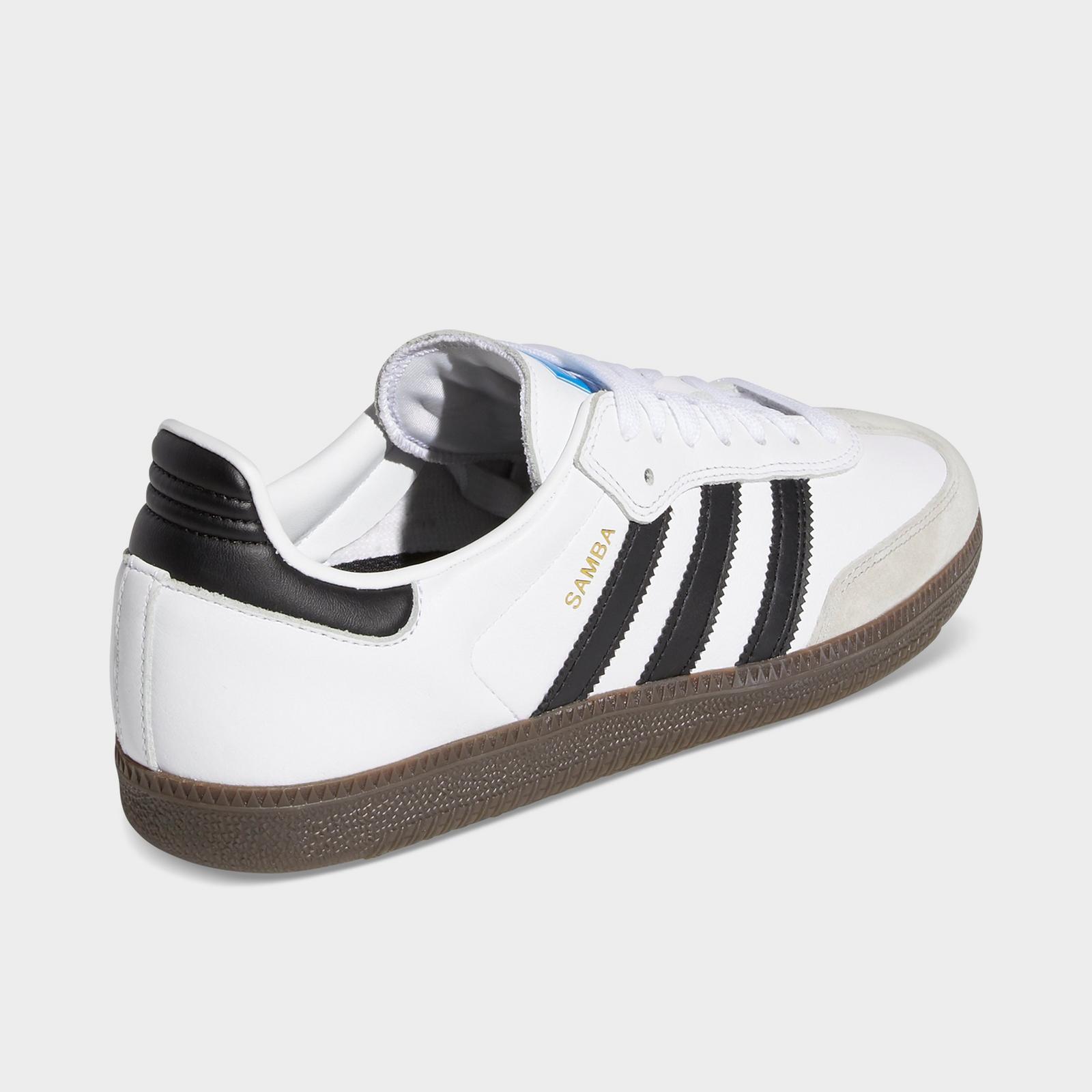Men's adidas Originals Samba ADV Skateboarding Shoes - White/Black/Gum - view 4