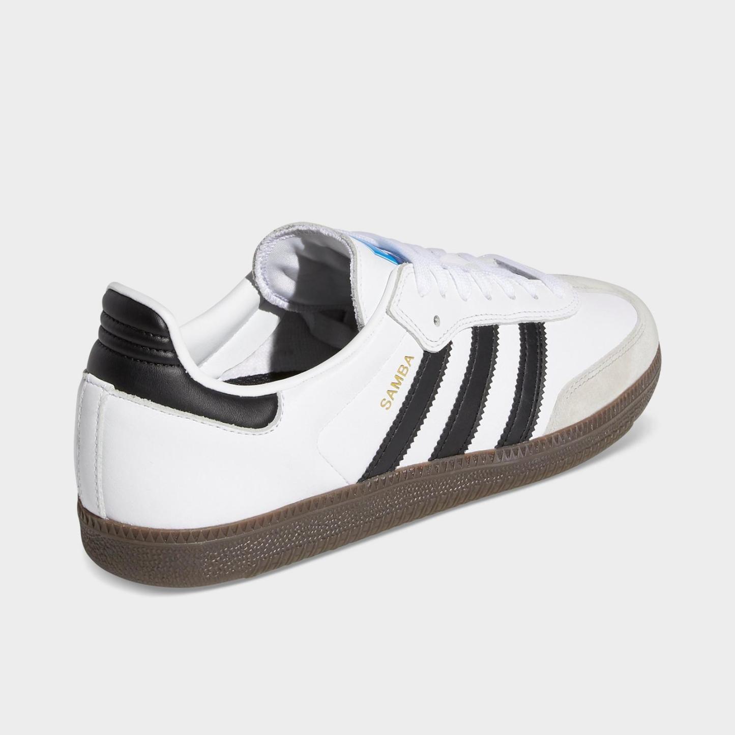 Men's adidas Originals Samba ADV Skateboarding Shoes - White/Black/Gum - view 4