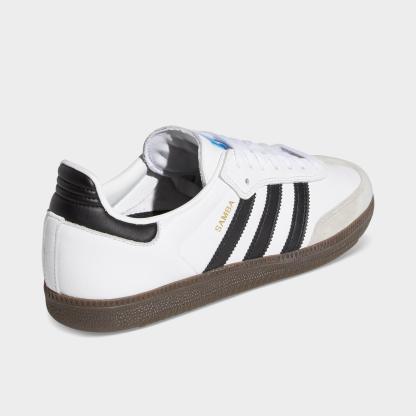 Men's adidas Originals Samba ADV Skateboarding Shoes - White/Black/Gum - view 4
