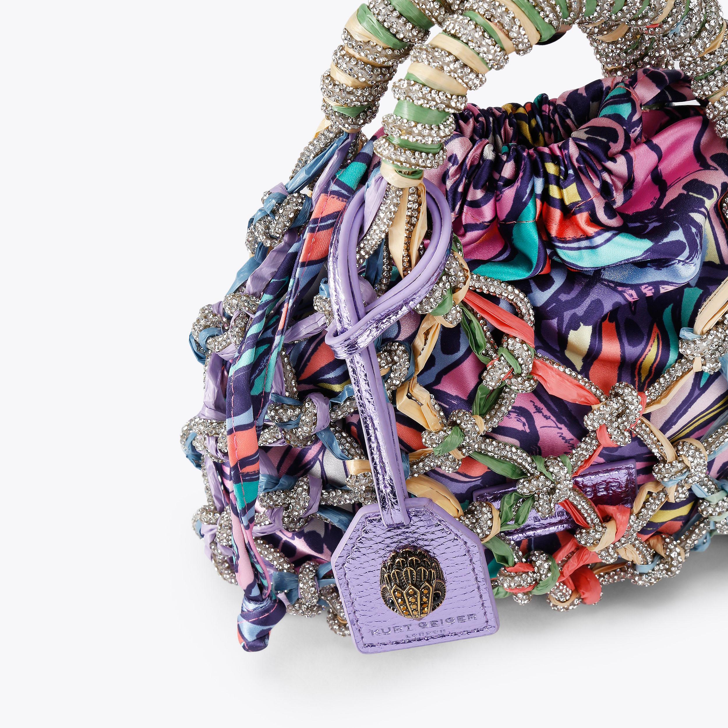 Kurt Geiger London Small Macrame Crystal Bag - Purple - view 4