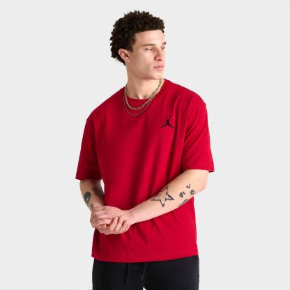 Men's Jordan Embroidered Jumpman T-Shirt - Gym Red/Black - view 1