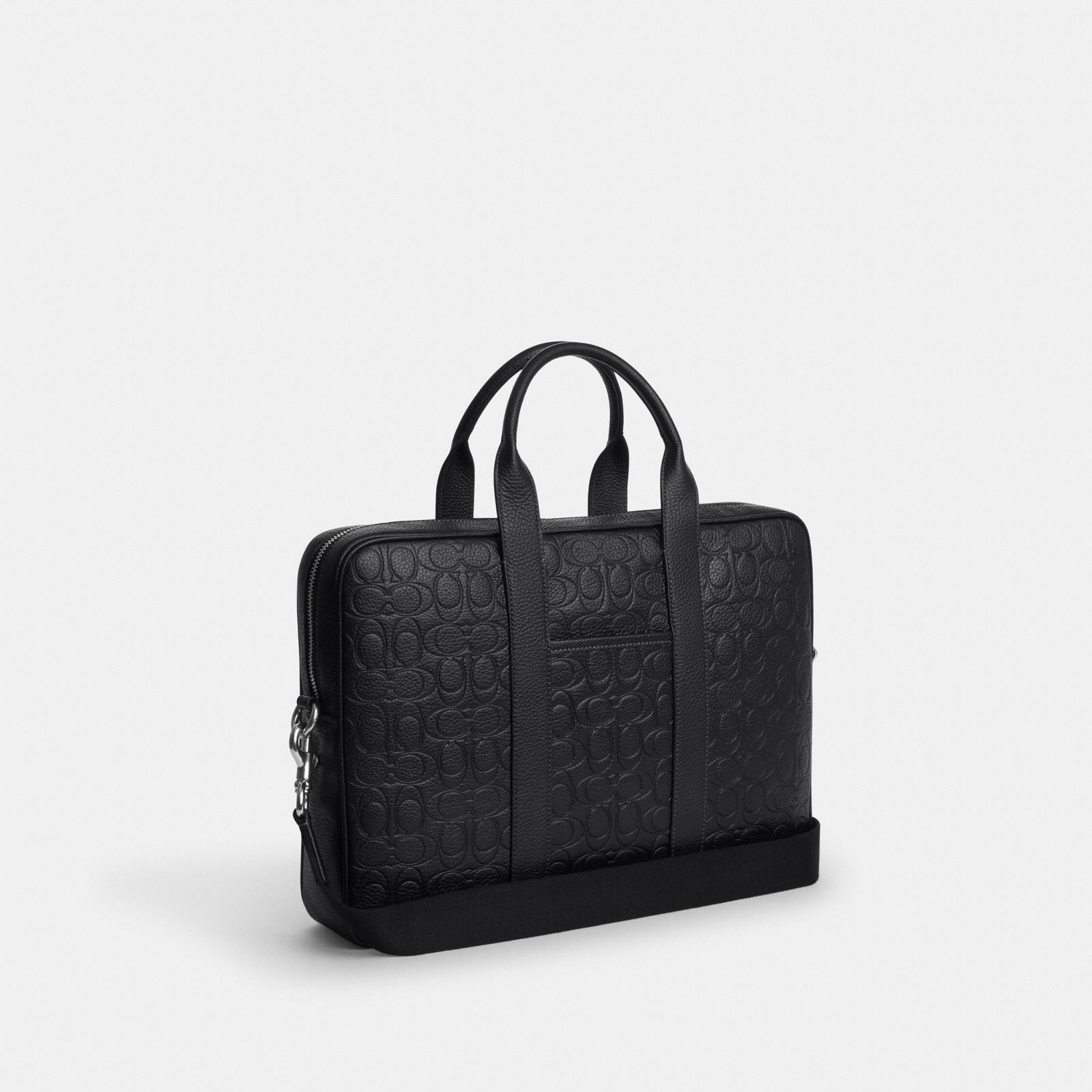 Austin Brief In Signature Leather - Silver/Black - view 5