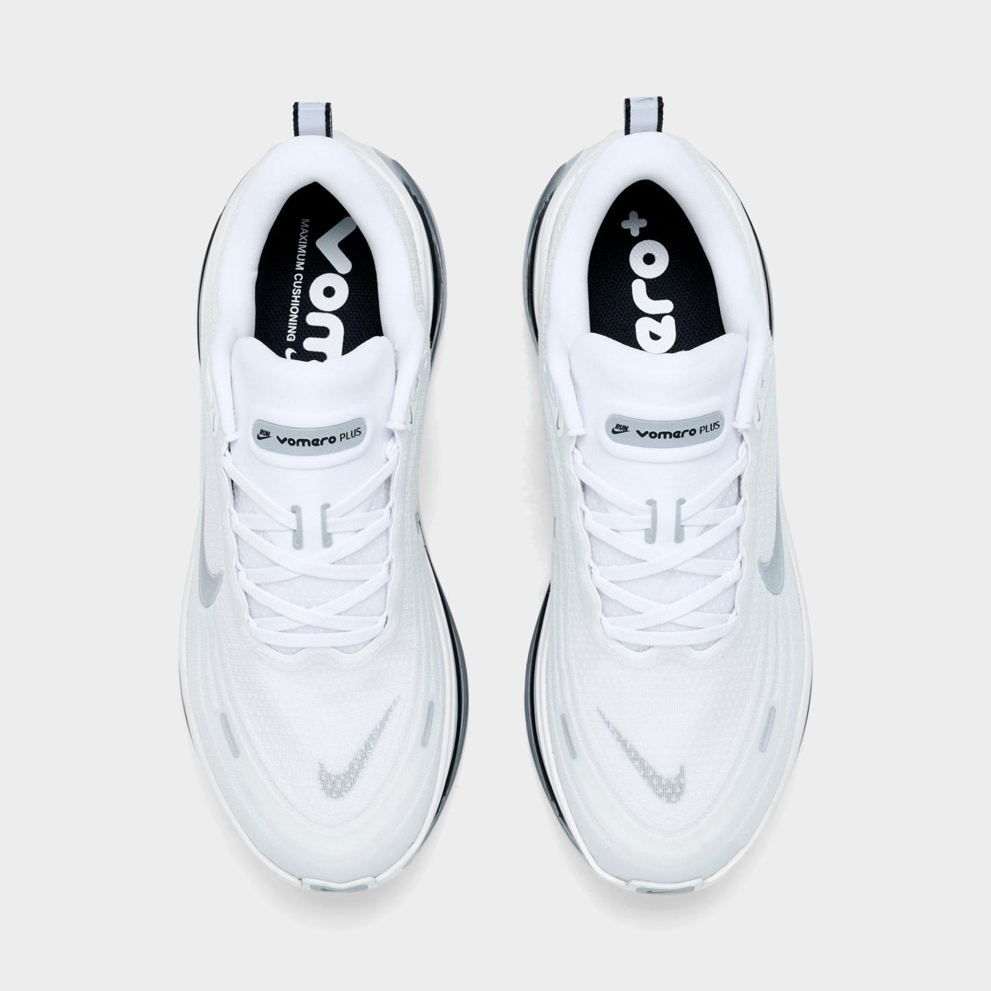 Men's Nithtke Vomero Plus Running Shoes - Part 2 - White/Black/Cool Grey/Metallic Silver - Top view