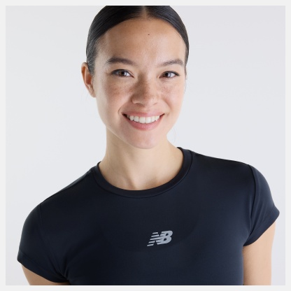 New Balance NB Harmony Fitted T-Shirt, WT61O2GJBK
