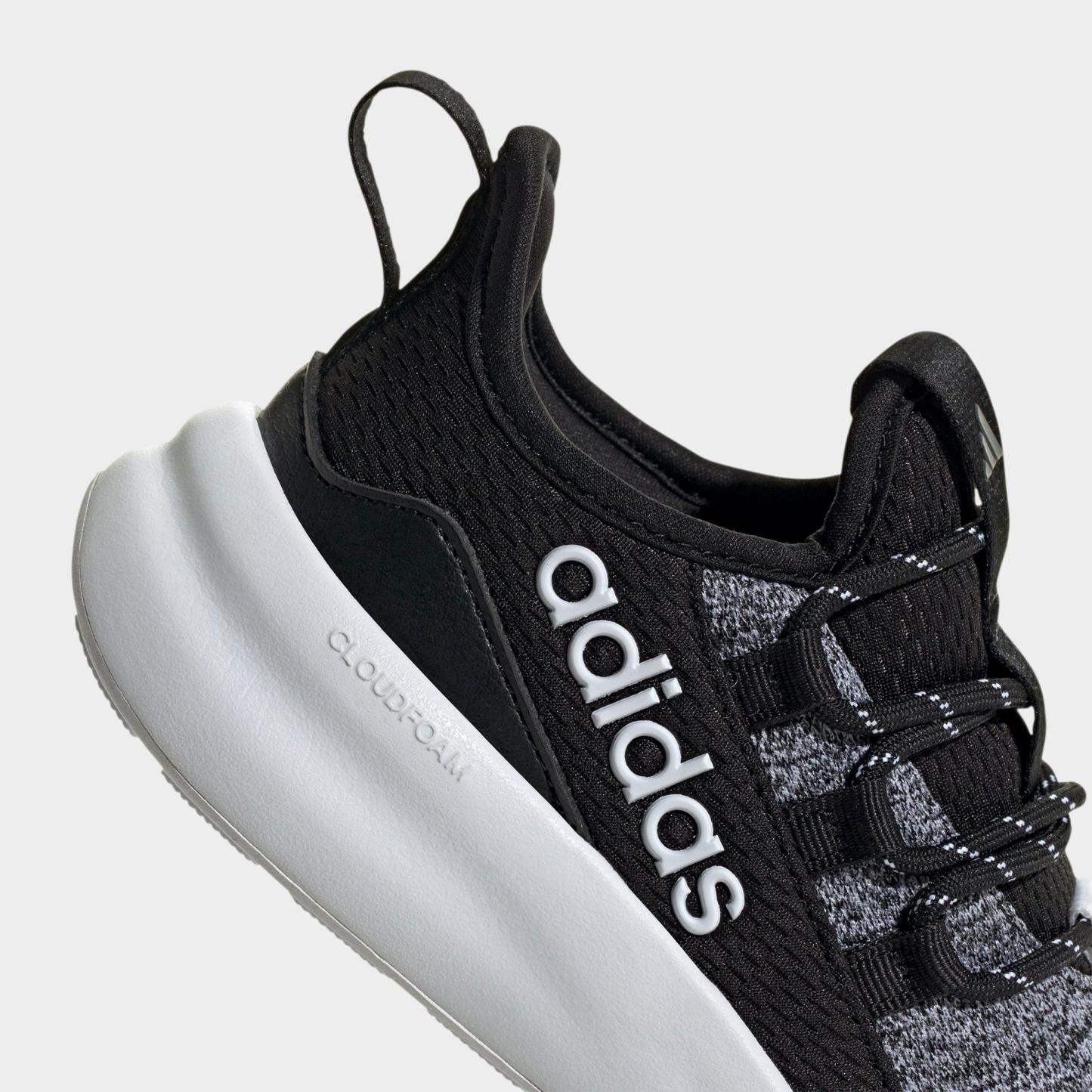 Girls' Little Kids' and Big Kids' adidas Lite Racer Adapt 8.0 Stretch Lace Casual Shoes - Part 2 - Core Black/Cloud White - Detail shot