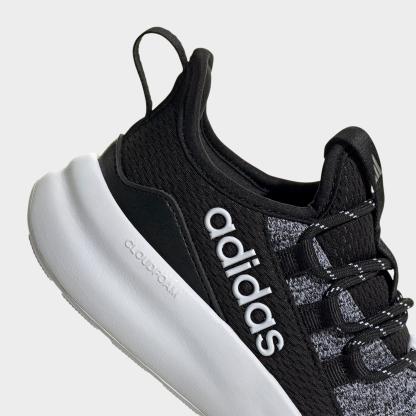 Girls' Little Kids' and Big Kids' adidas Lite Racer Adapt 8.0 Stretch Lace Casual Shoes - Part 2 - Core Black/Cloud White - Detail shot