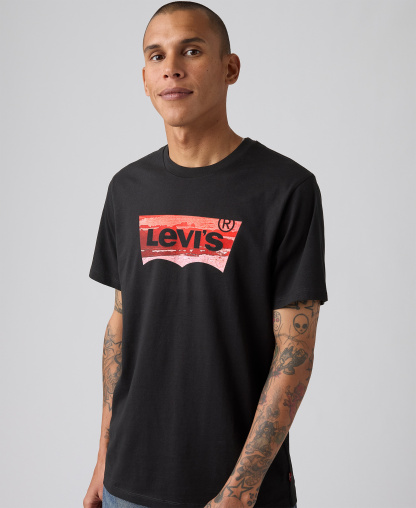 Levi's Men's Graphic Logo Batwing Short-Sleeve T-shirt - Black