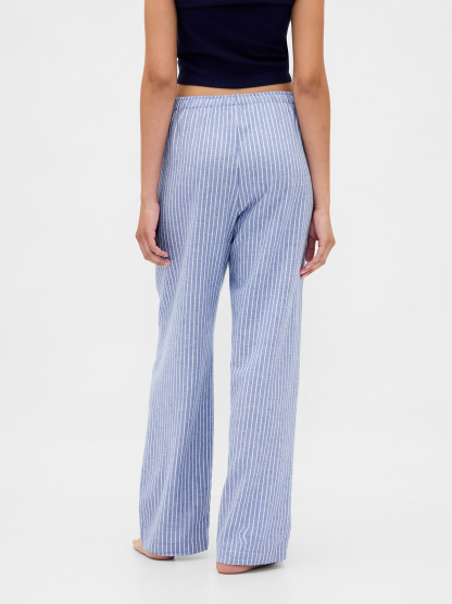 Adult Softest Flannel PJ Pants - Blue pinstripe