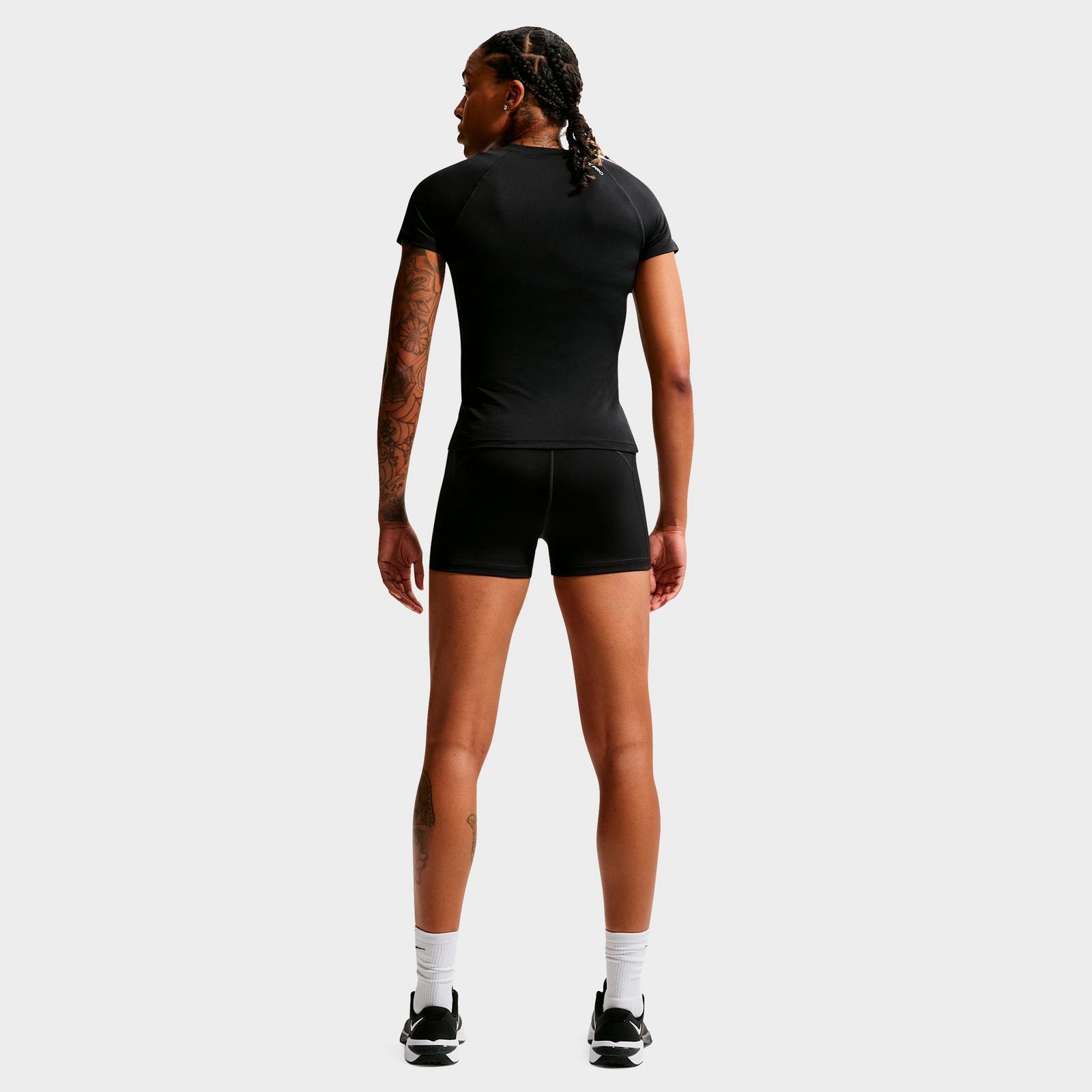 Women's Nike Pro Sculpt High-Waisted 3" Biker Shorts - Black/White