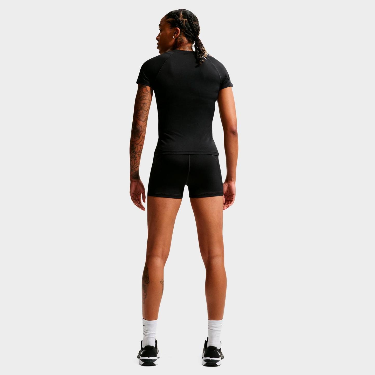 Women's Nike Pro Sculpt High-Waisted 3" Biker Shorts - Black/White