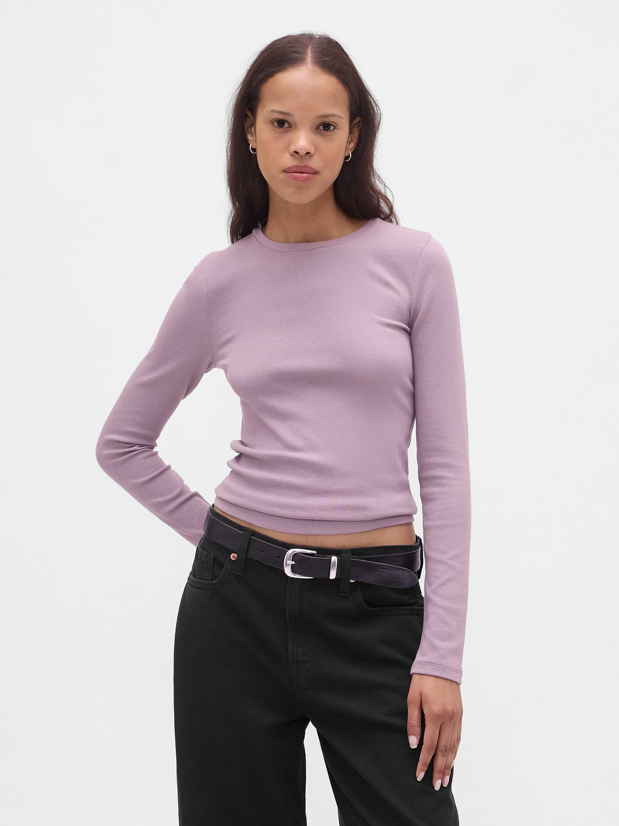 Modern Crewneck T-Shirt - Amethyst purple