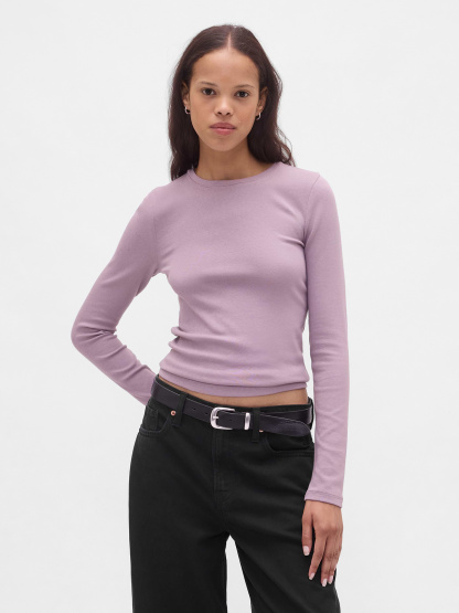 Modern Crewneck T-Shirt - Amethyst purple
