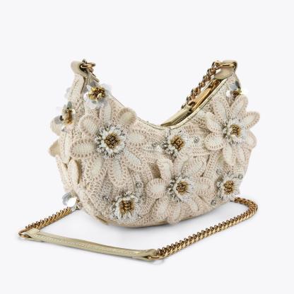 Kurt Geiger London Small Chelsea Chain Hobo Bag - Beige - view 4