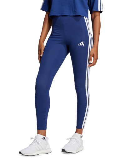 adidas Plus Size Essentials 3-Stripes Cotton Leggings - Dark Blue/white