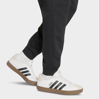 Men's adidas Essentials 3-Stripes Fleece Jogger Pants - Black/Black
