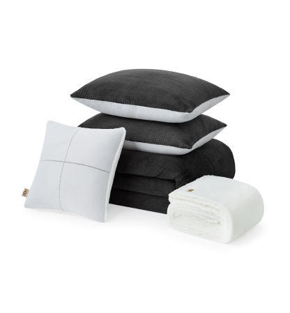 UGG® Brody Reversible Comforter Sets - Charcoal