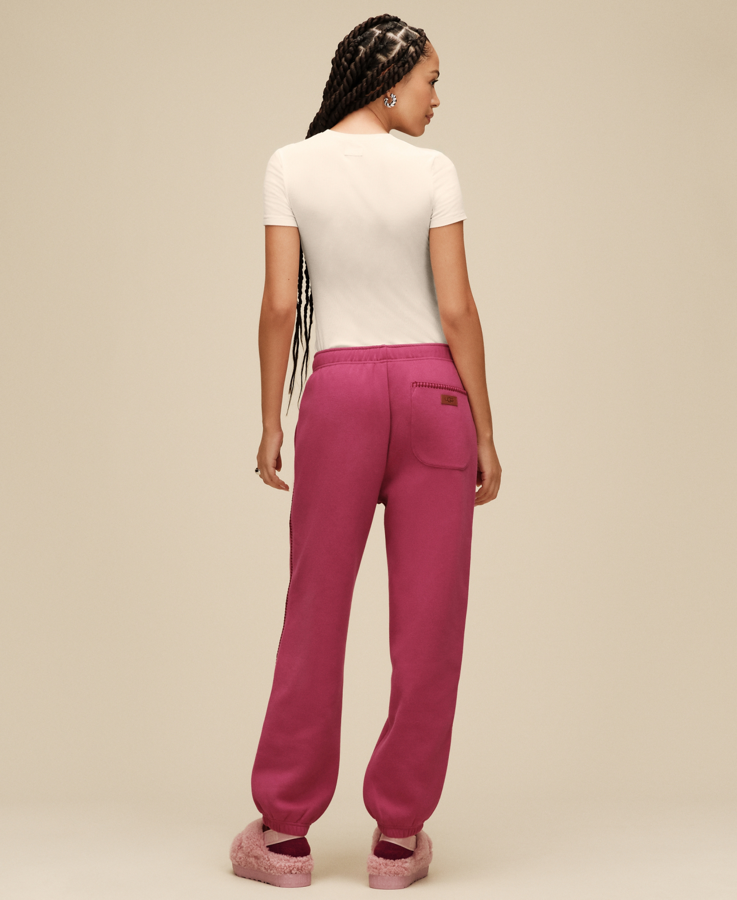 UGG® Women's Classic Fleece Pull-On Sweatpants - Strawberry
