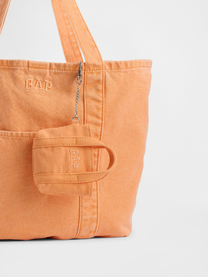 Logo Tote Bag Charm - Tangerine