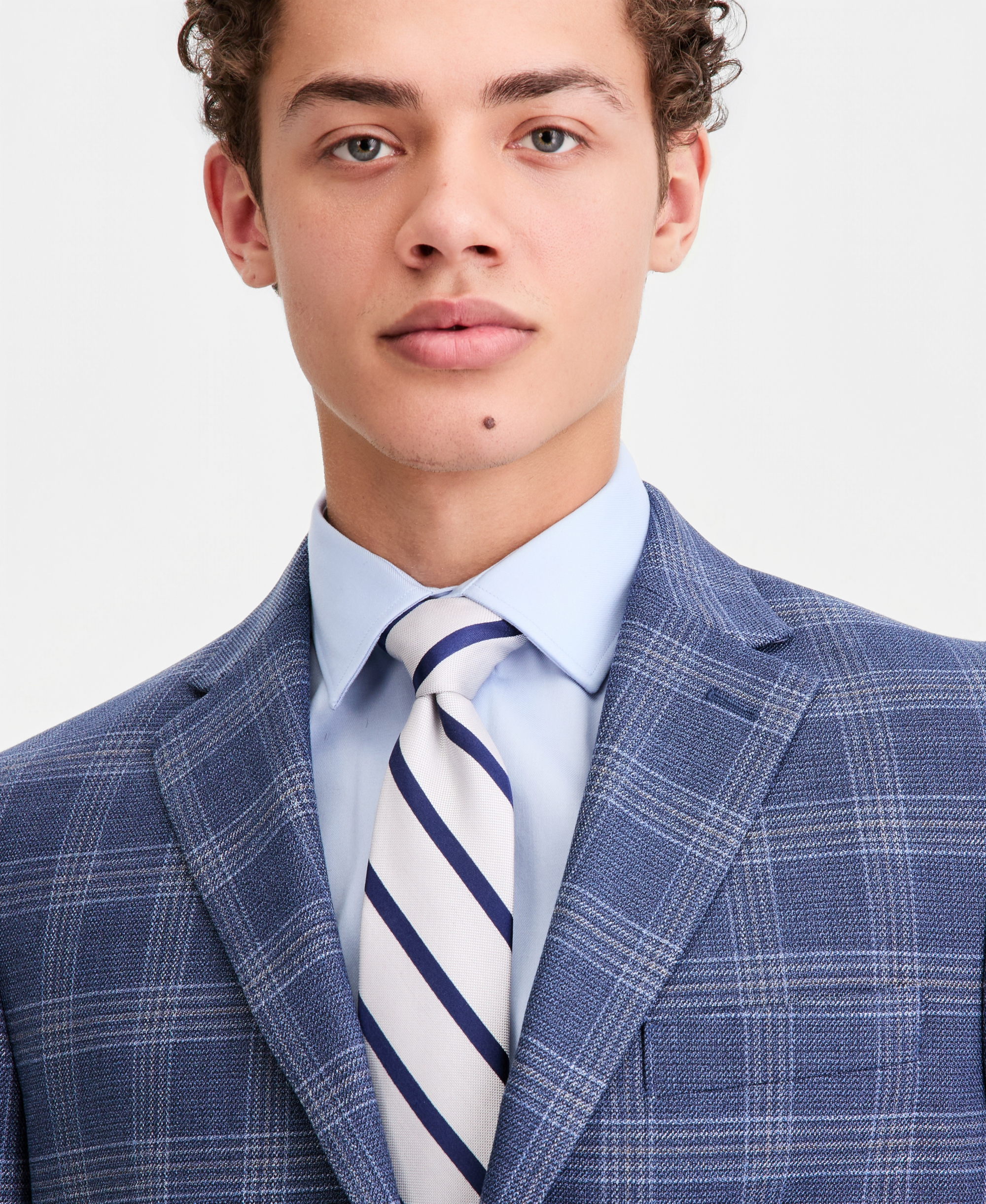 Tommy Hilfiger Men's Modern-Fit Patterned Blazer - Dark Blue Plaid