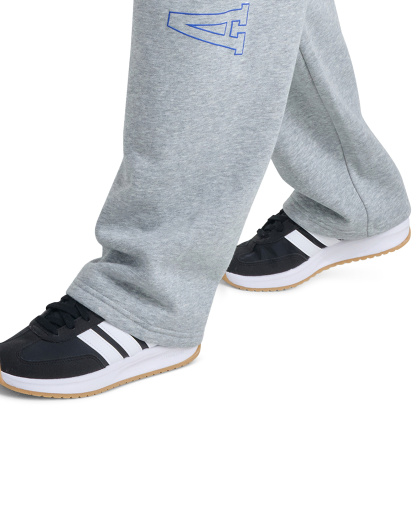 adidas Boys' 8-20 Elastic Waistband Heather Pant - Medium Gray Heather