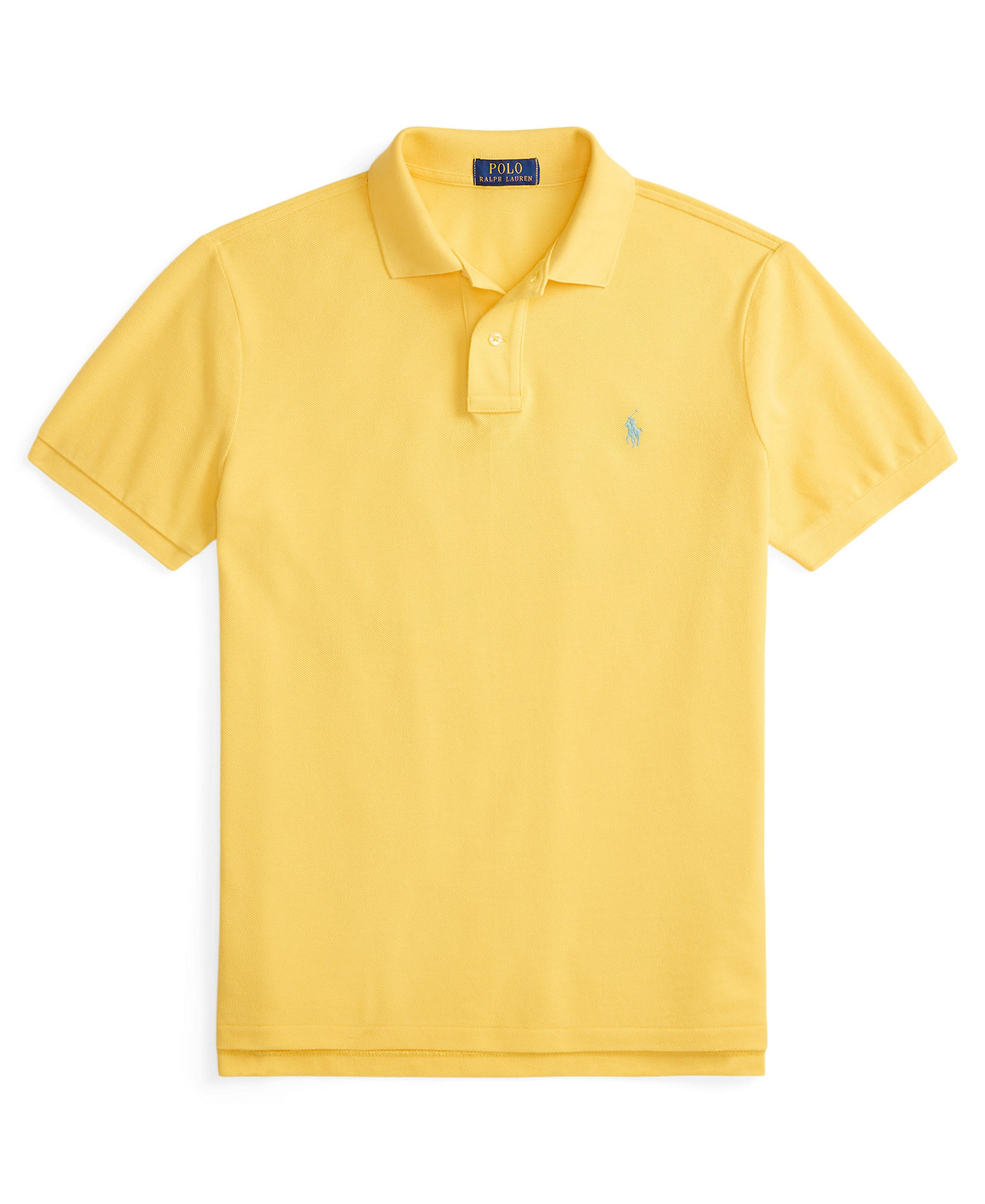 Polo Ralph Lauren Men's Cotton Custom Slim Fit Mesh Polo Shirt - Sunfish Yellow