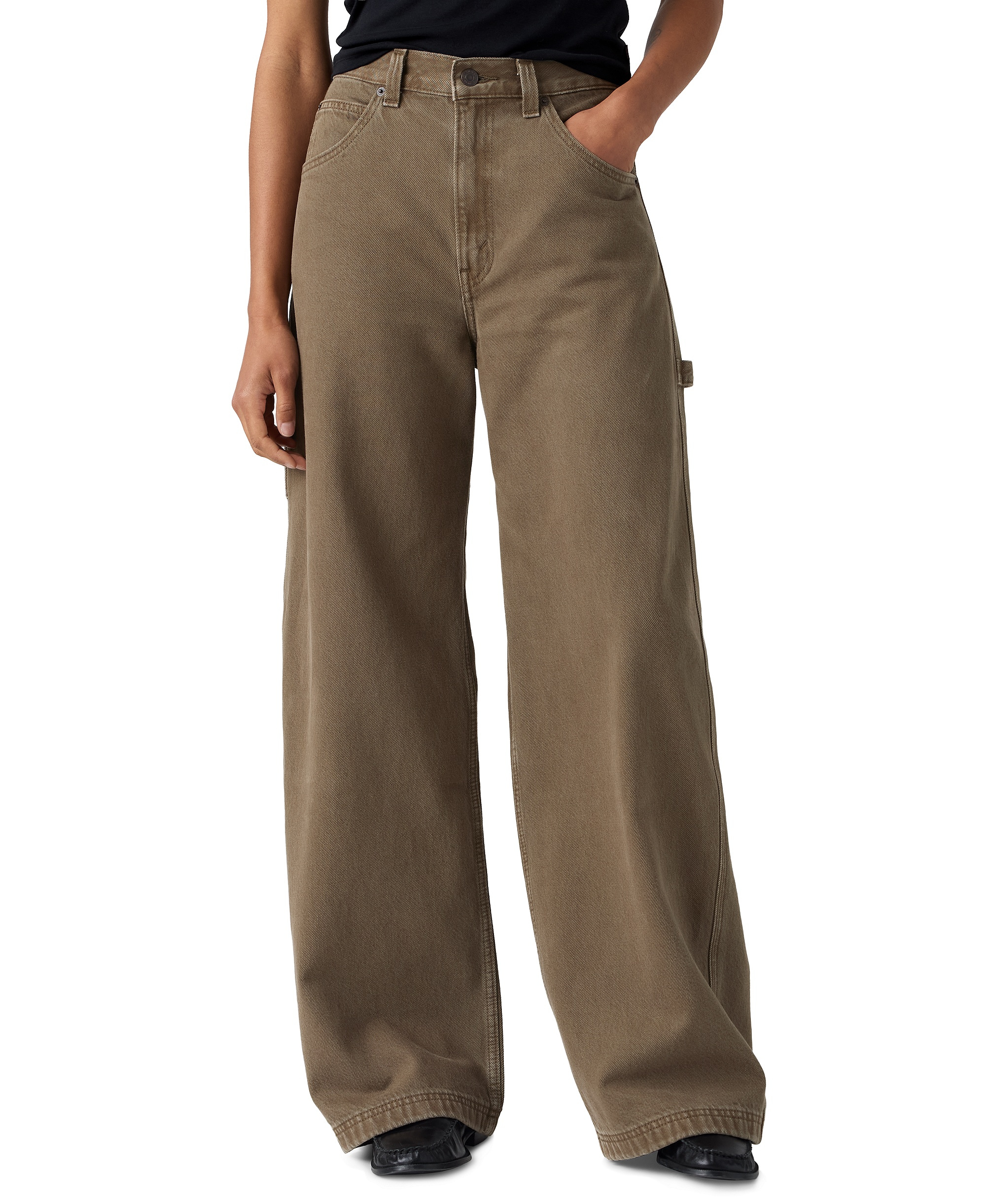 Levi's Women's Cinch-Waist Carpenter Lightweight Baggy Jeans - Washed Can