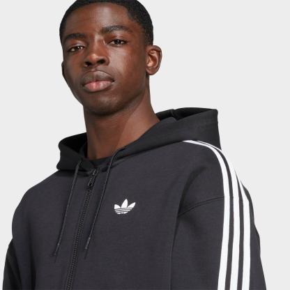 Men's adidas Originals adicolor Spacer Oversized Full-Zip Hoodie - Black - view 5