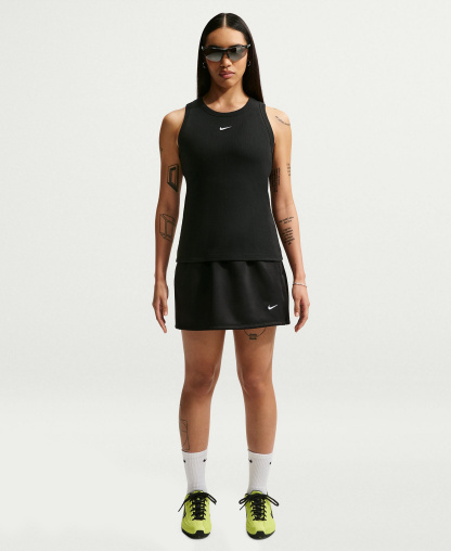 Nike Women's Tight Ribbed Tank Top - Black/white