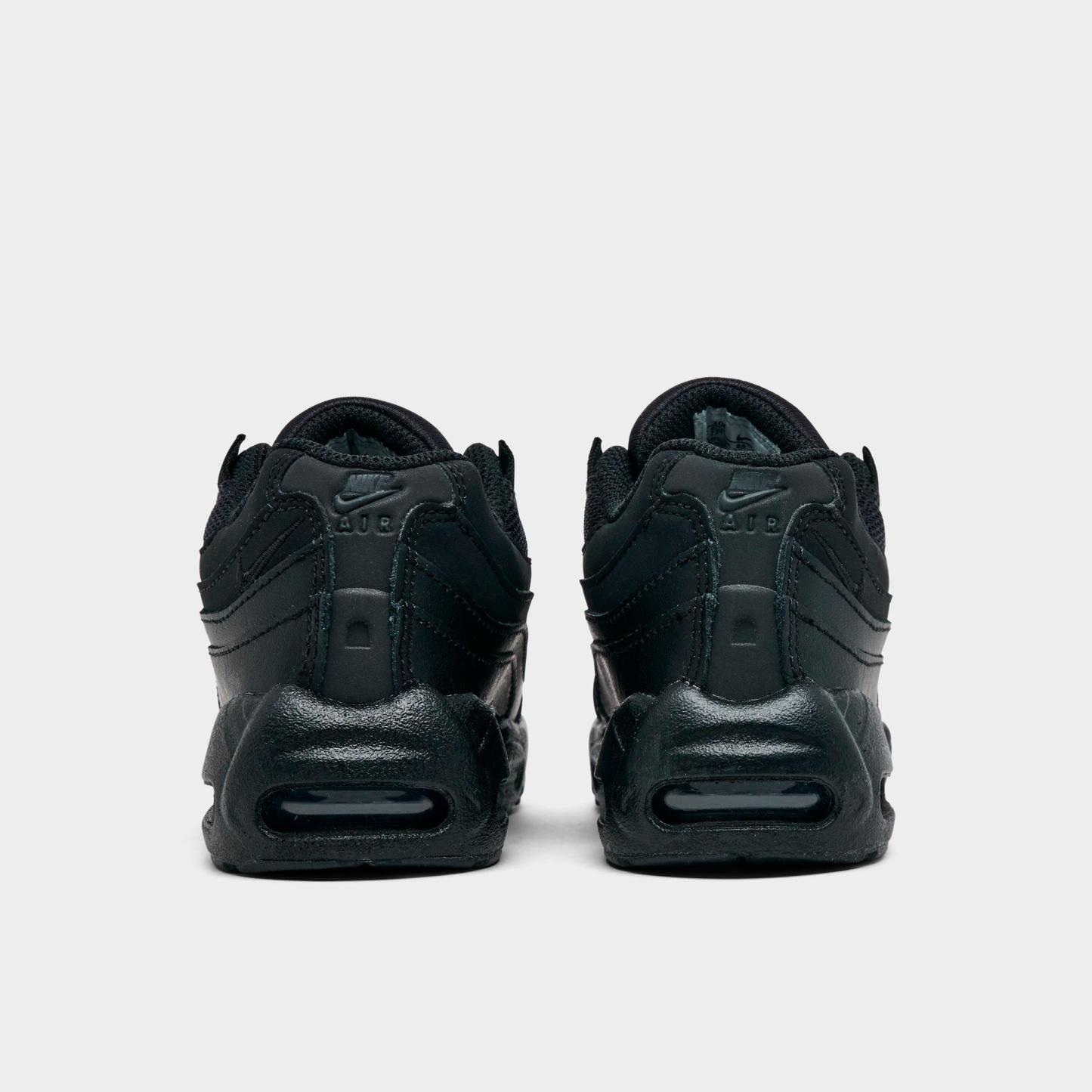 Kids' Toddler Nithtke Air Max 95 Recraft Casual Shoes - Black/Black/Black/Anthracite - Back view